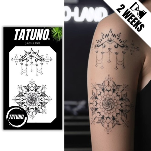 Tatuaż jagua półtrwały mandala królewski blask