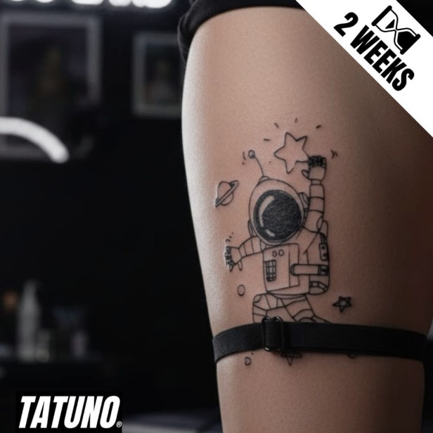 Tatuaż jagua półtrwały kosmonauta