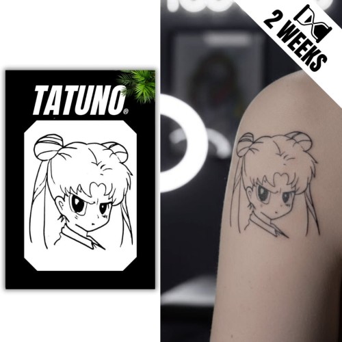 Tatuaż jagua półtrwały kreskówkowa dziewczyna anime