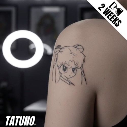 Tatuaż jagua półtrwały kreskówkowa dziewczyna anime