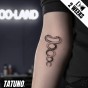 Tatuaż jagua półtrwały splecione węże