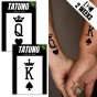 Tatuaże jagua półtrwałe dla par matching król i królowa