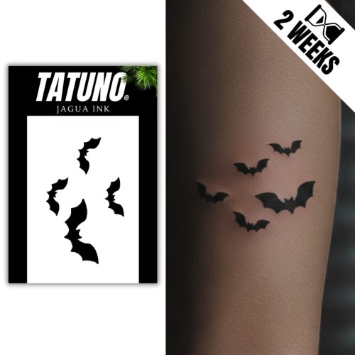 Tatuaż jagua półtrwały nocne latające nietoperze