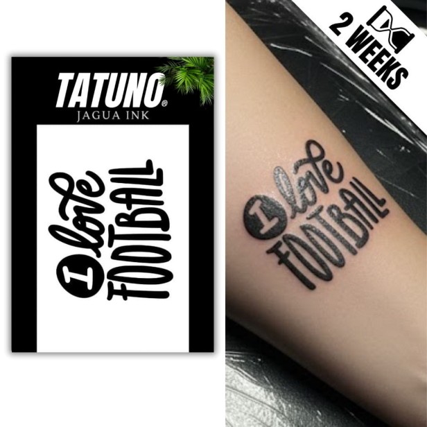 Tatuaż jagua półtrwały I love football