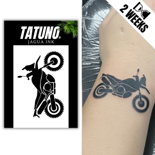 Tatuaż jagua półtrwały motor crossowy wheelie
