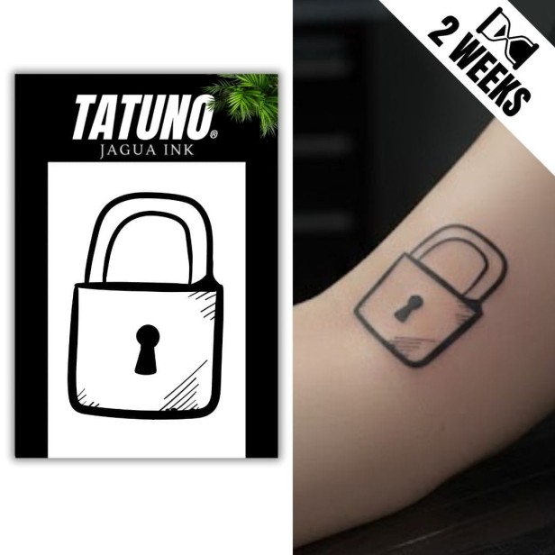 Tatuaż jagua półtrwały kłódka
