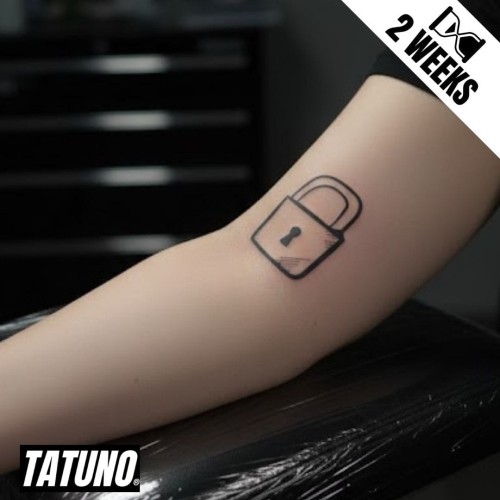 Tatuaż jagua półtrwały kłódka