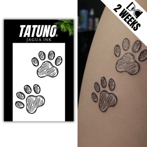 Tatuaż jagua półtrwały psie łapki
