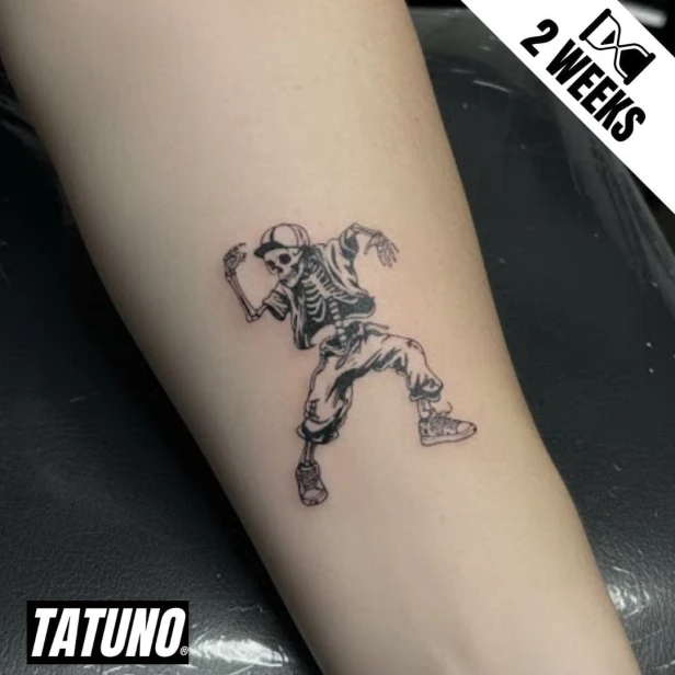 Tatuaż jagua półtrwały tańczący szkielet