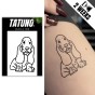 Tatuaż jagua półtrwały pies basset hound