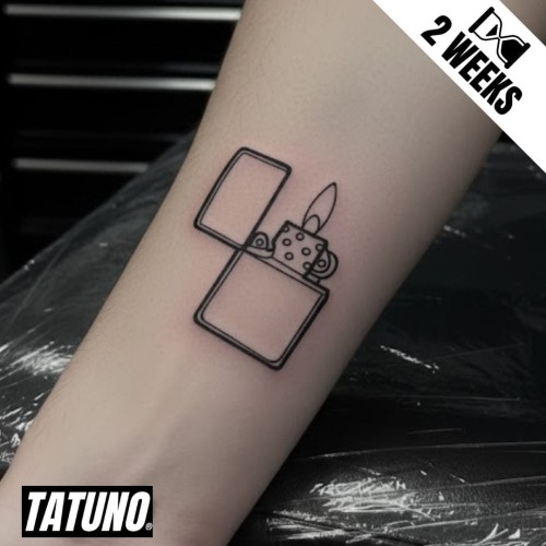 Tatuaż jagua półtrwały zapalniczka