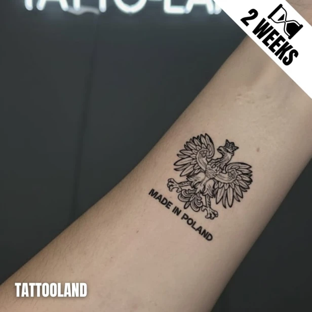 Tatuaż jagua półtrwały orzełek polski
