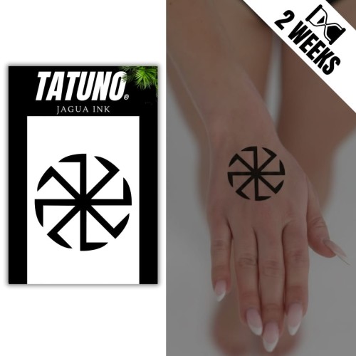Tatuaż jagua półtrwały kolovrat słowiański symbol