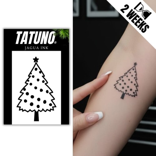 Tatuaż jagua półtrwały choinka