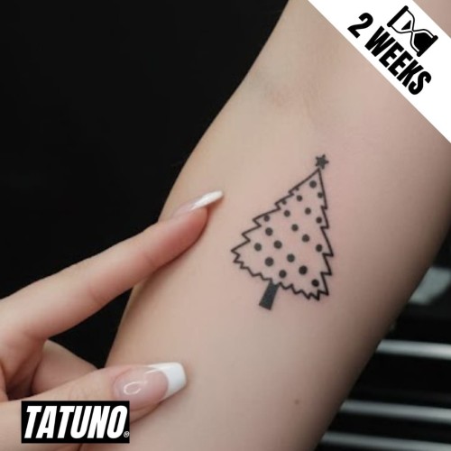 Tatuaż jagua półtrwały choinka