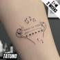 Tatuaż jagua półtrwały music is life