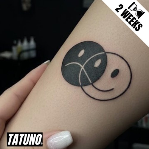 Tatuaż jagua półtrwały happy sad
