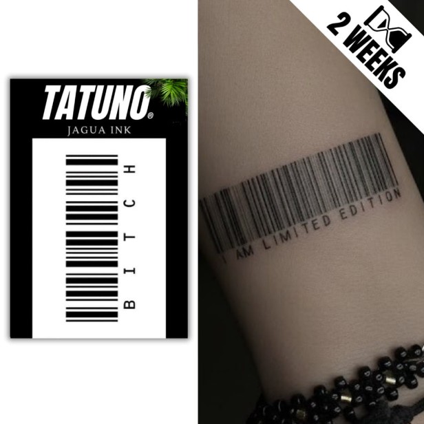 Tatuaż jagua półtrwały kod kreskowy edycja limitowana