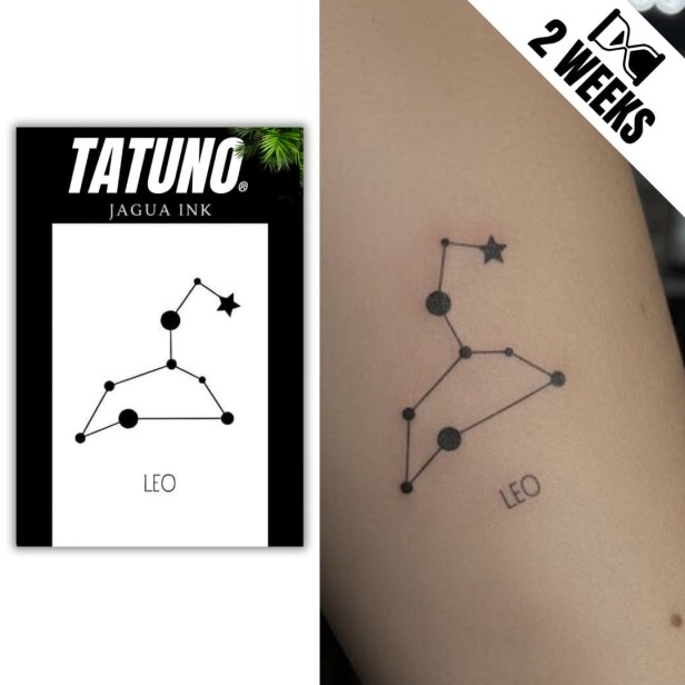 Tatuaż jagua półtrwały znak zodiaku lew