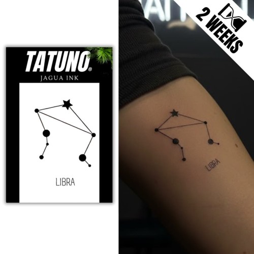 Tatuaż jagua półtrwały znak zodiaku waga