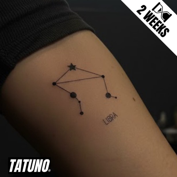 Tatuaż jagua półtrwały znak zodiaku waga