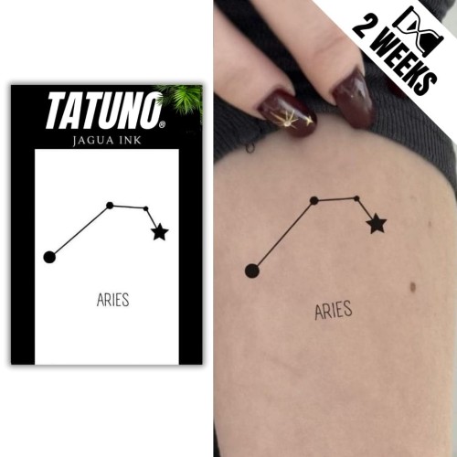 Tatuaż jagua półtrwały znak zodiaku baran