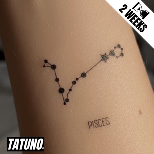 Tatuaż jagua półtrwały znak zodiaku ryby