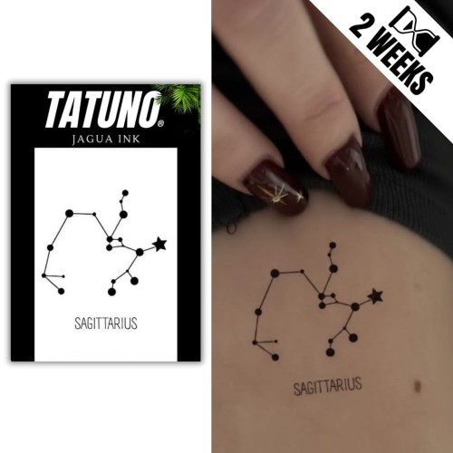 Tatuaż jagua półtrwały znak zodiaku strzelec