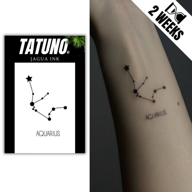 Tatuaż jagua półtrwały znak zodiaku wodnik