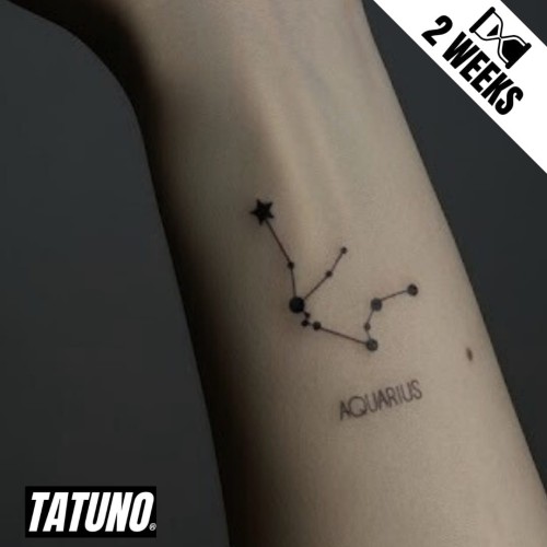 Tatuaż jagua półtrwały znak zodiaku wodnik