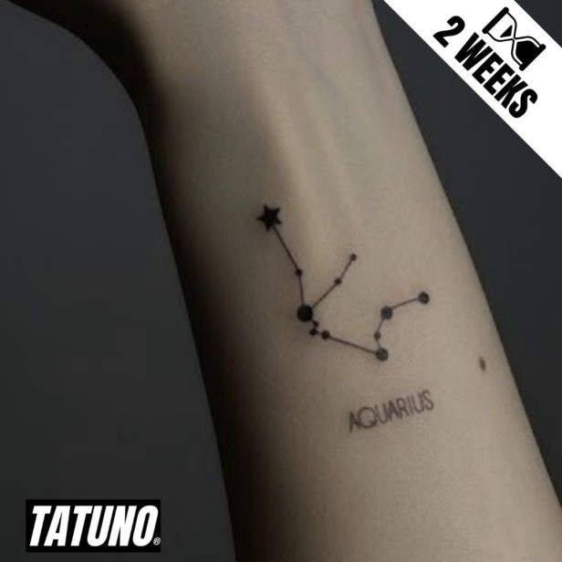 Tatuaż jagua półtrwały znak zodiaku wodnik