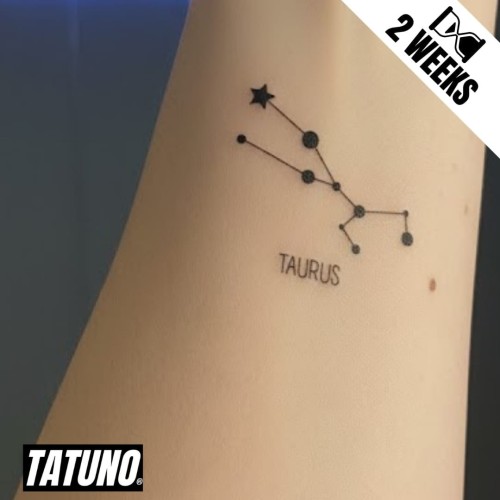 Tatuaż jagua półtrwały znak zodiaku byk