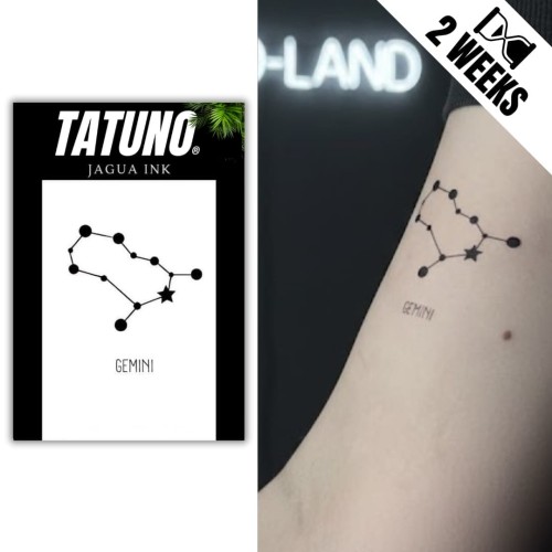 Tatuaż jagua półtrwały znak zodiaku bliźnięta