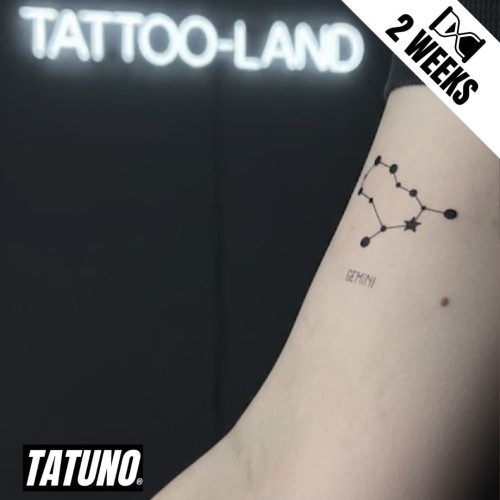 Tatuaż jagua półtrwały znak zodiaku bliźnięta
