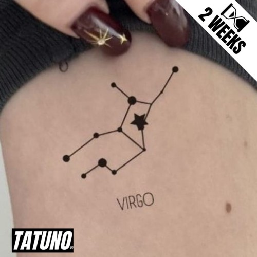Tatuaż jagua półtrwały znak zodiaku panna