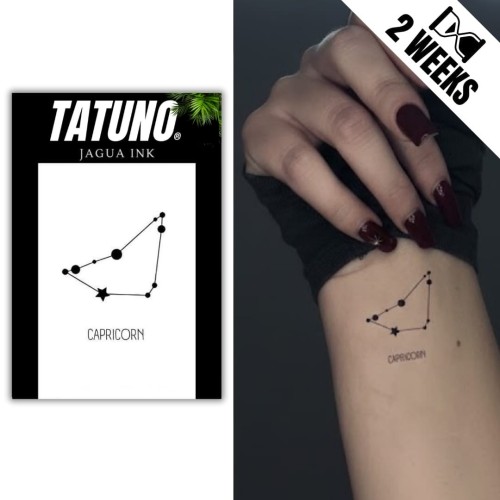 Tatuaż jagua półtrwały znak zodiaku koziorożec