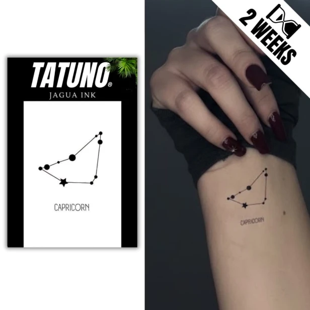 Tatuaż jagua półtrwały znak zodiaku koziorożec