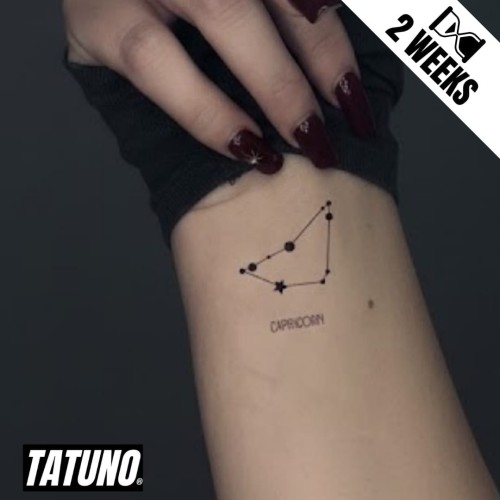 Tatuaż jagua półtrwały znak zodiaku koziorożec