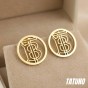 Kolczyki ze stali chirurgicznej celebrytki bitcoin (id: 1146)