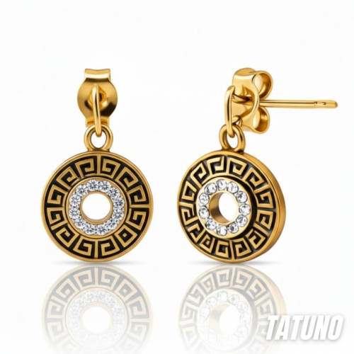 Kolczyki greek style z cyrkoniami (id: 16194)