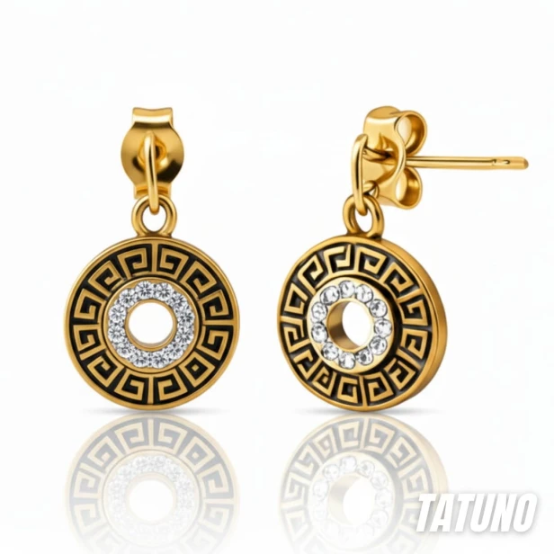 Kolczyki greek style z cyrkoniami (id: 16194)