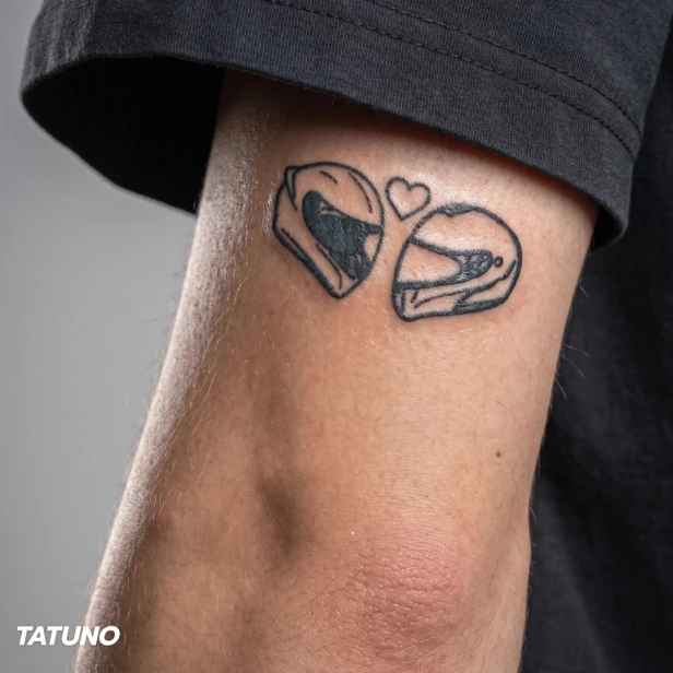 Tatuaż półtrwały moto love