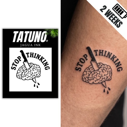 Tatuaż półtrwały stop thinking