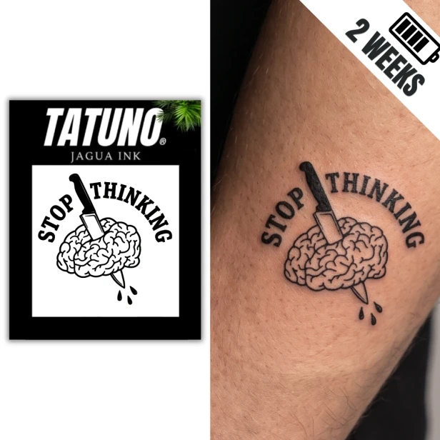 Tatuaż półtrwały stop thinking