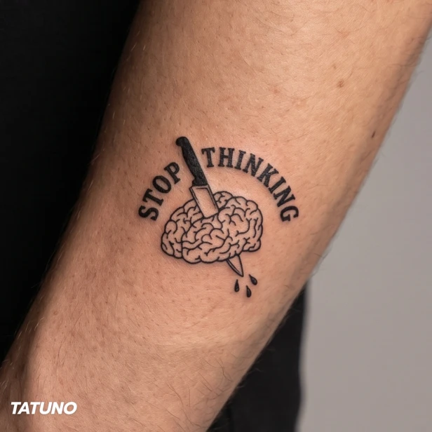 Tatuaż półtrwały stop thinking