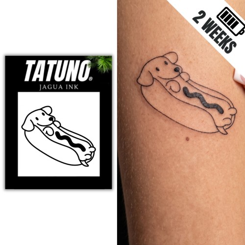 Tatuaż półtrwały hot pies