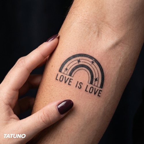 Tatuaż półtrwały love is love