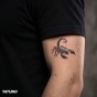 Tatuaż półtrwały mroczny skorpion