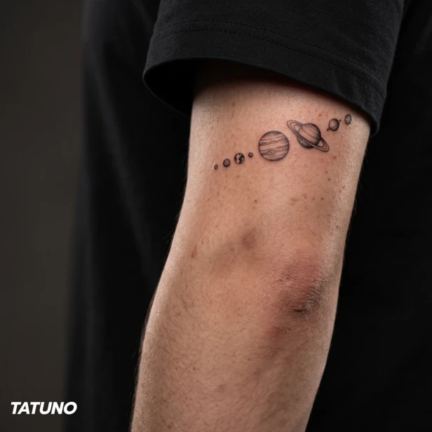 Tatuaż półtrwały mały kosmos