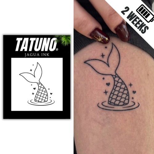 Tatuaż półtrwały syreni ogon